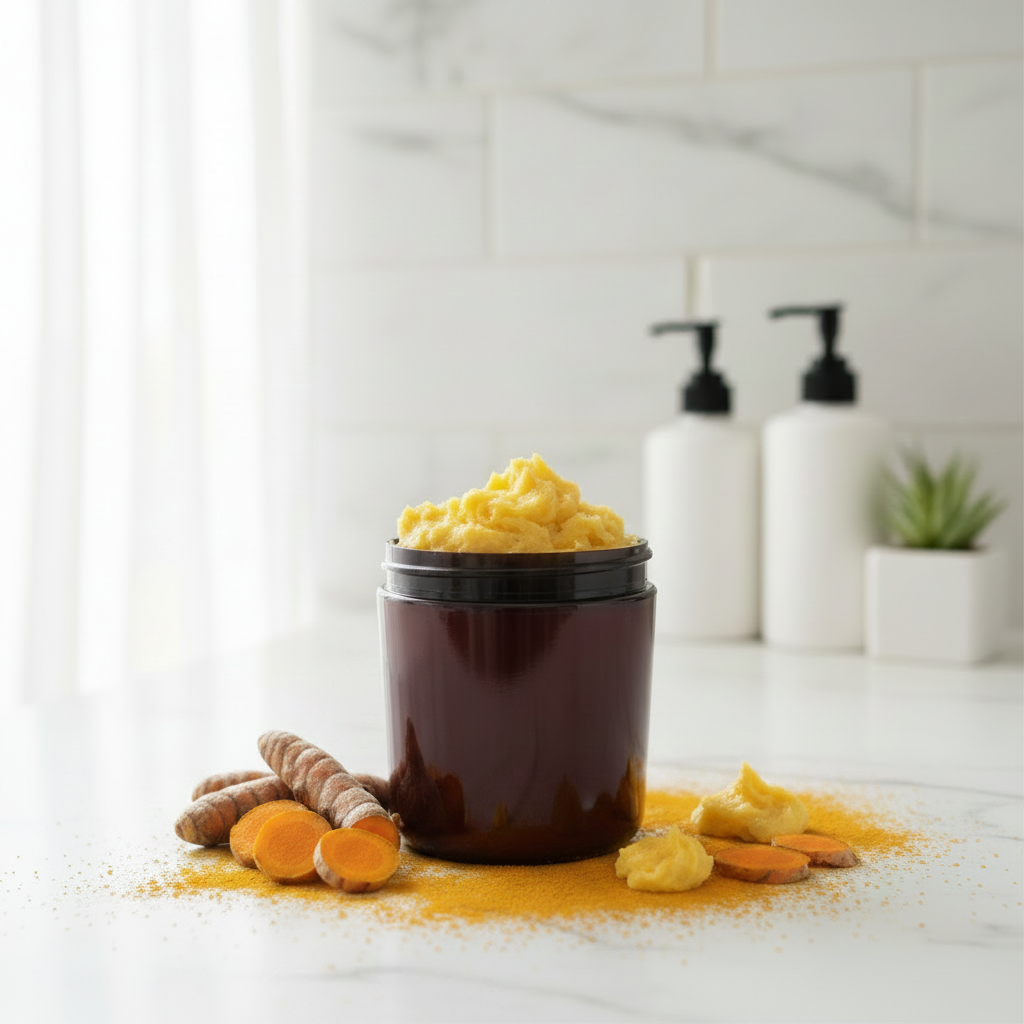 Turmeric and Lemon Face and Body Scrub
